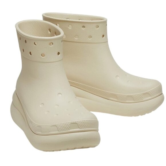 Crocs Crush Rain Boots Bone Size 7 Women/5 Men - Picture 2 of 11